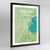 Framed Boston Map Art Print - Point Two Design