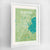 Framed Boston Map Art Print 24x36" Contemporary White frame Point Two Design Group