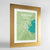 Framed Boston Map Art Print 24x36" Gold frame Point Two Design Group