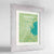 Framed Boston Map Art Print 24x36" Western White frame Point Two Design Group