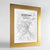 Framed Boston Map Art Print 24x36" Gold frame Point Two Design Group