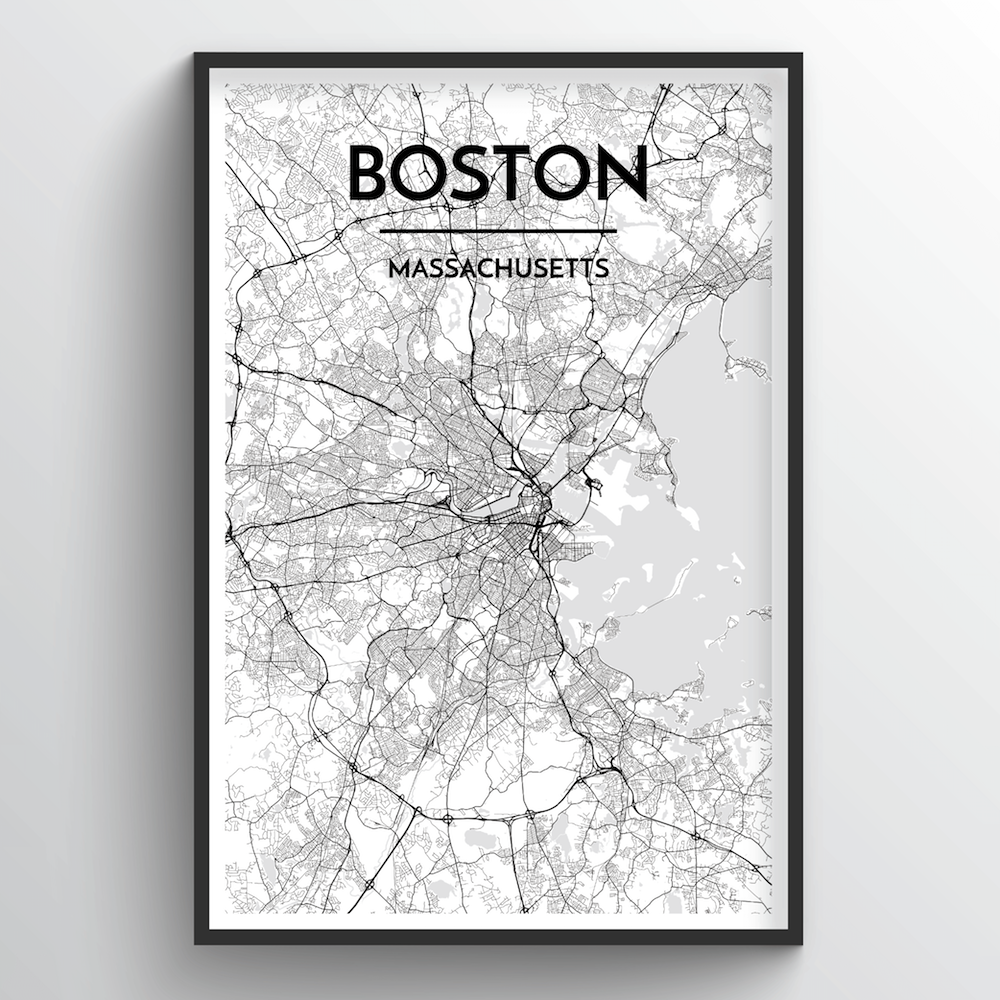 Boston Map Art Print - Point Two Design