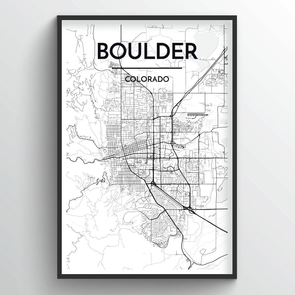 Boulder Map Art Print - Point Two Design
