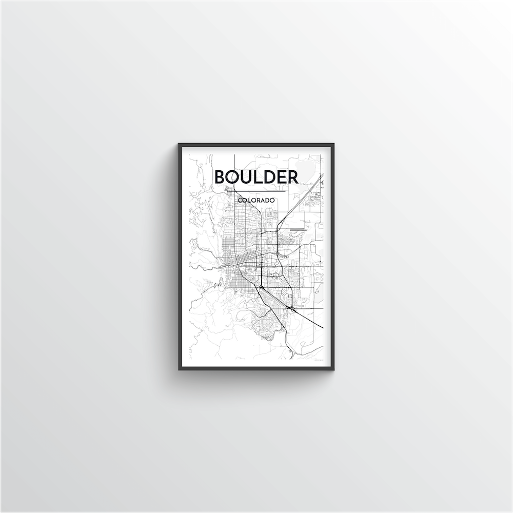 Boulder Map Art Print - Point Two Design