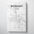 Bozeman Map Canvas Wrap - Point Two Design