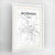 Framed Bozeman Map Art Print 24x36" Contemporary White frame Point Two Design Group