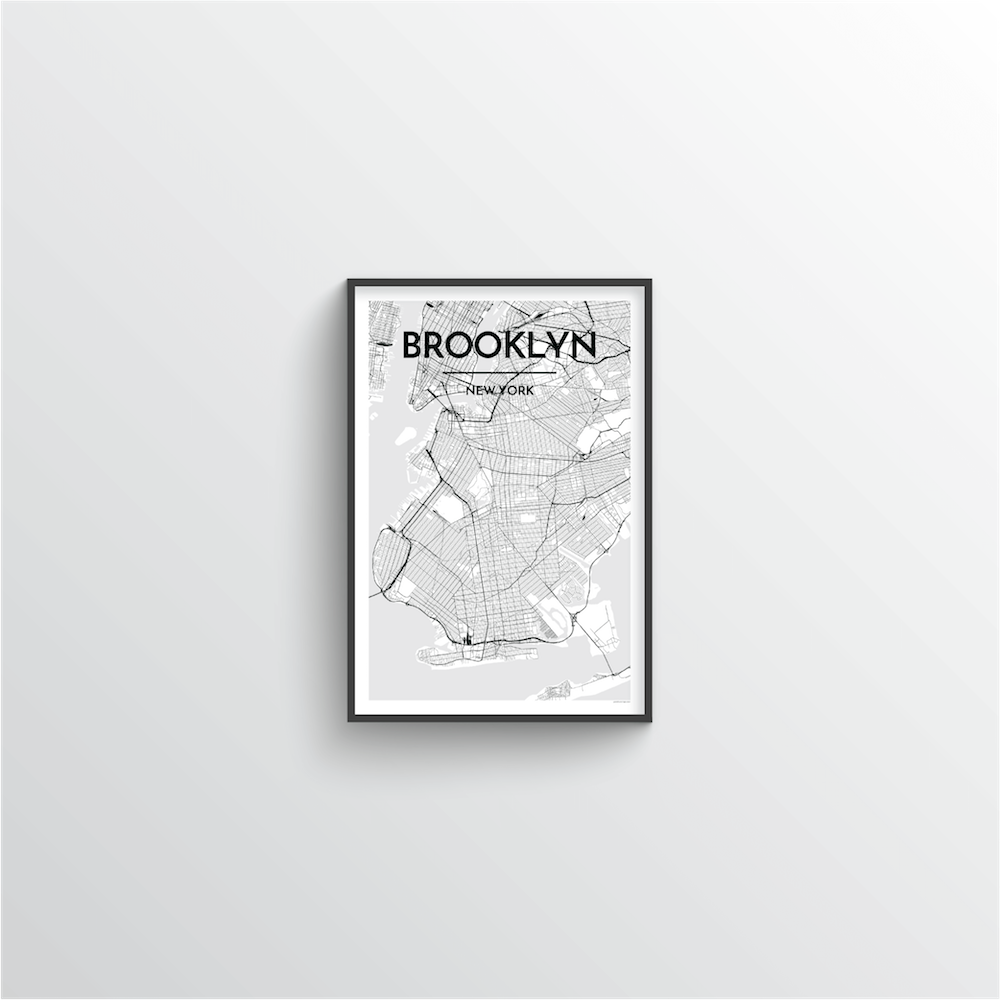 Brooklyn Map Art Print - Point Two Design