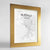 Framed Buffalo Map Art Print 24x36" Gold frame Point Two Design Group