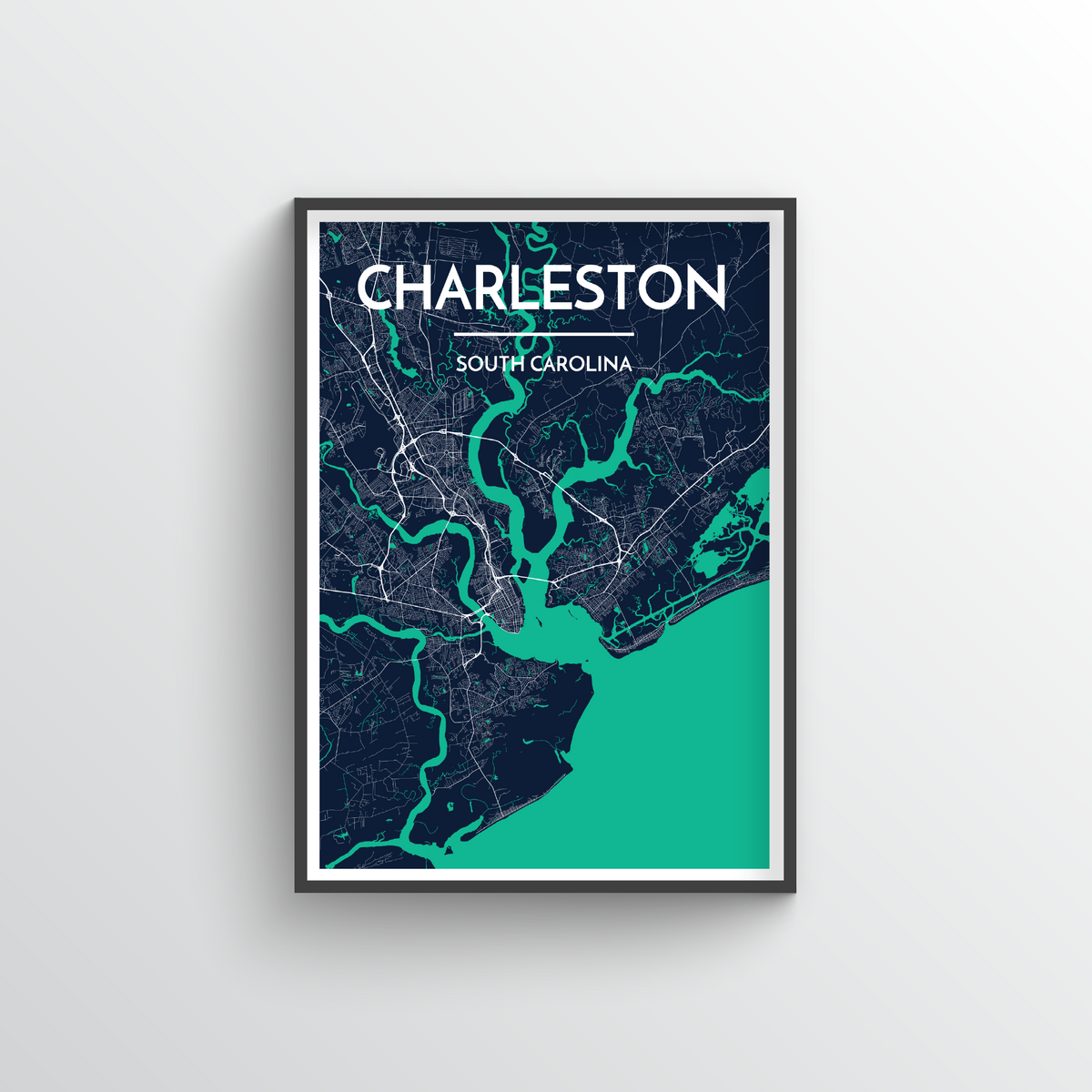 Charleston Map Art Print - Point Two Design