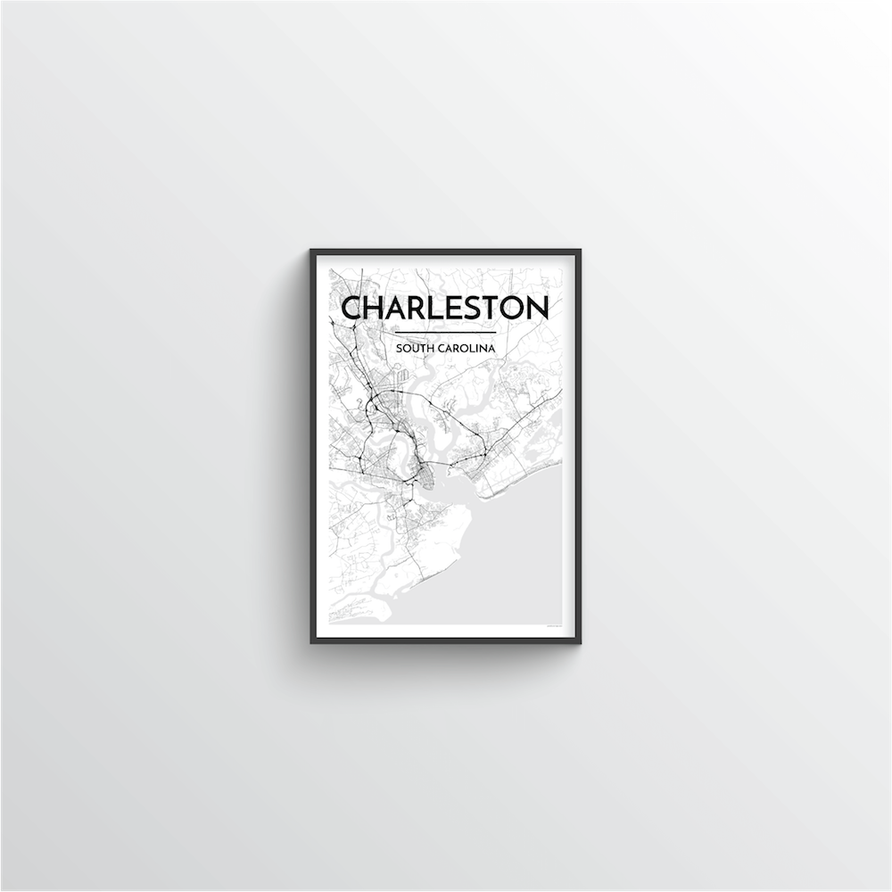 Charleston Map Art Print - Point Two Design