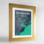Framed Charleston Map Art Print 24x36" Gold frame Point Two Design Group