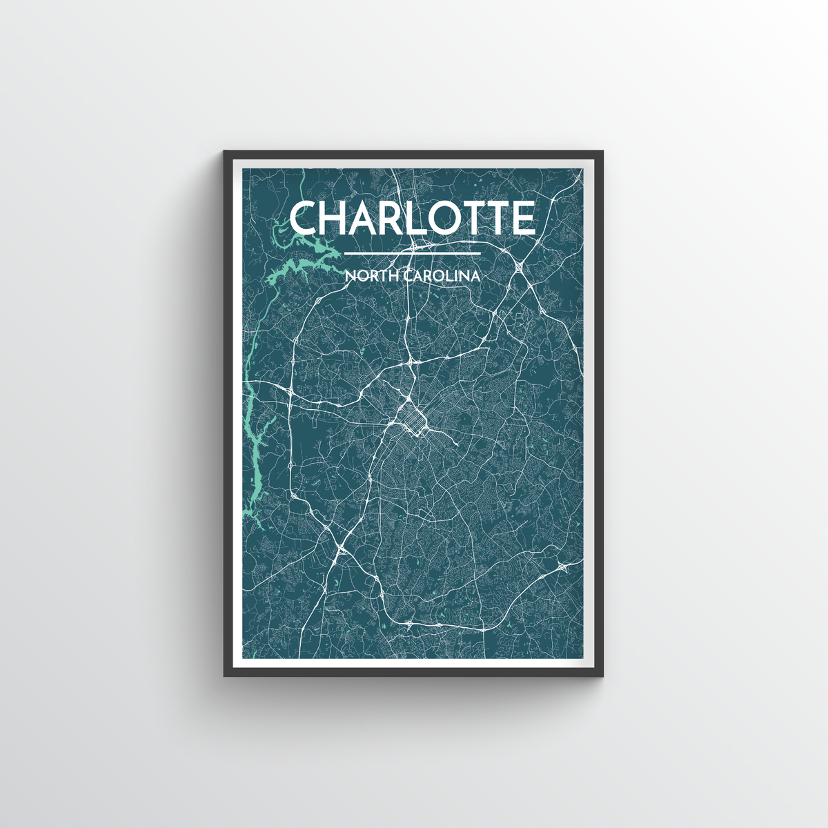 Charlotte Map Art Print - Point Two Design
