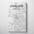 Charlotte Map Canvas Wrap - Point Two Design