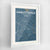 Framed Charlottesville Map Art Print 24x36" Contemporary White frame Point Two Design Group