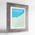 Framed Cleveland Map Art Print 24x36" Western Grey frame Point Two Design Group