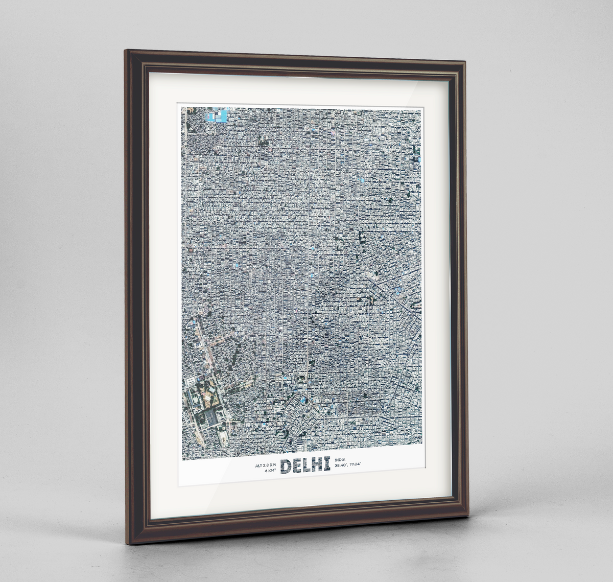 Delhi Earth Photography Art Print - Framed