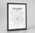 Framed Columbus Map Art Print 24x36" Traditional Walnut frame Point Two Design Group