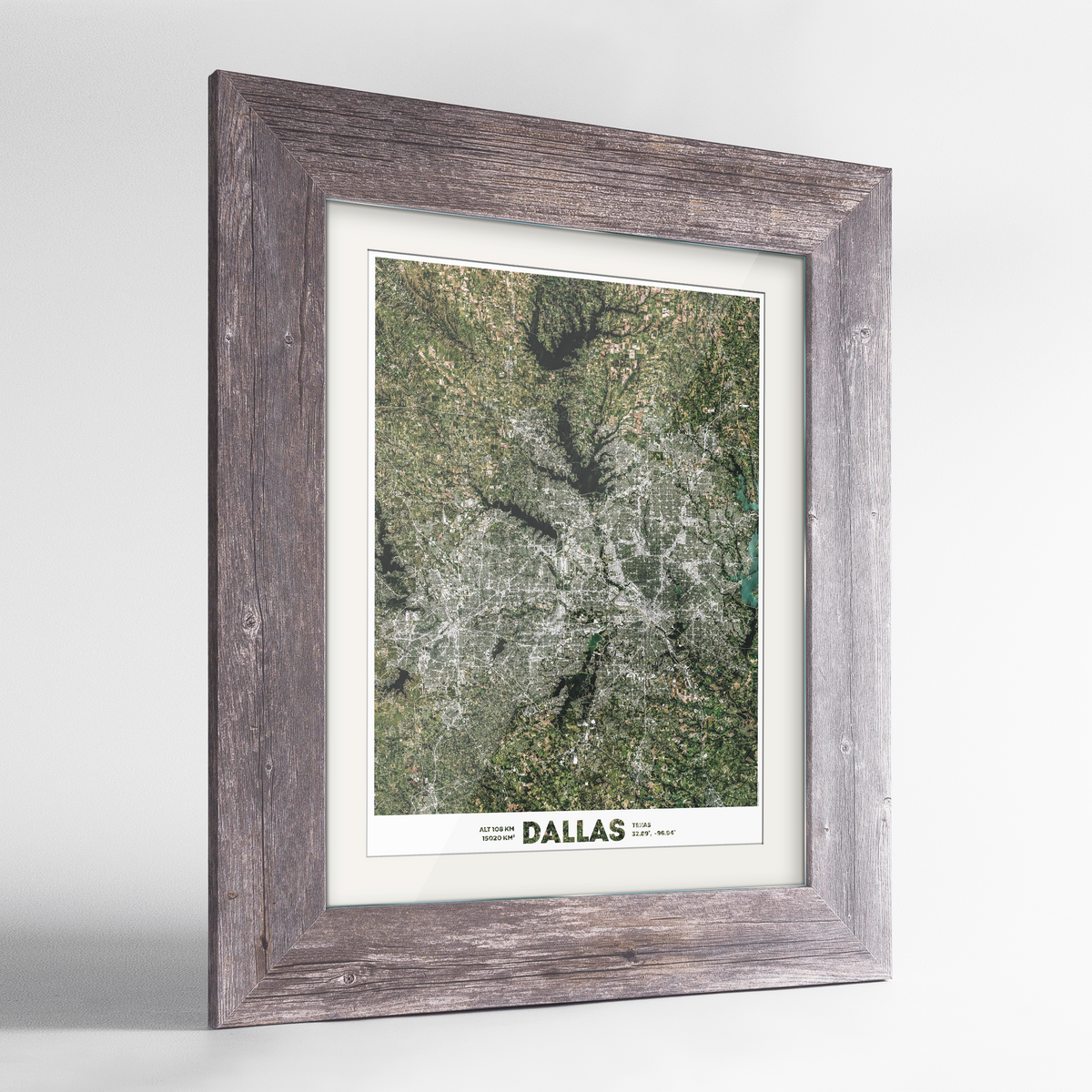 Dallas Earth Photography Art Print - Framed