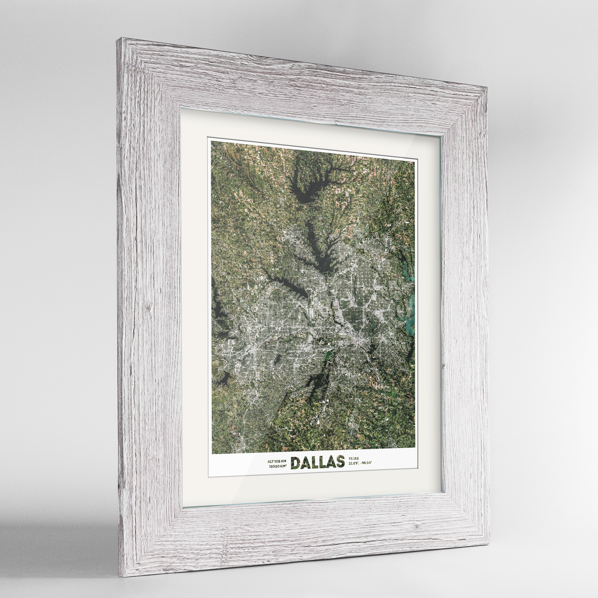 Dallas Earth Photography Art Print - Framed