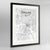 Framed Dallas Map Art Print 24x36" Contemporary Black frame Point Two Design Group
