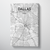 Dallas Map Art Print Map Canvas Wrap - Point Two Design