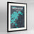 Framed Deephaven Map Art Print 24x36" Contemporary Black frame Point Two Design Group