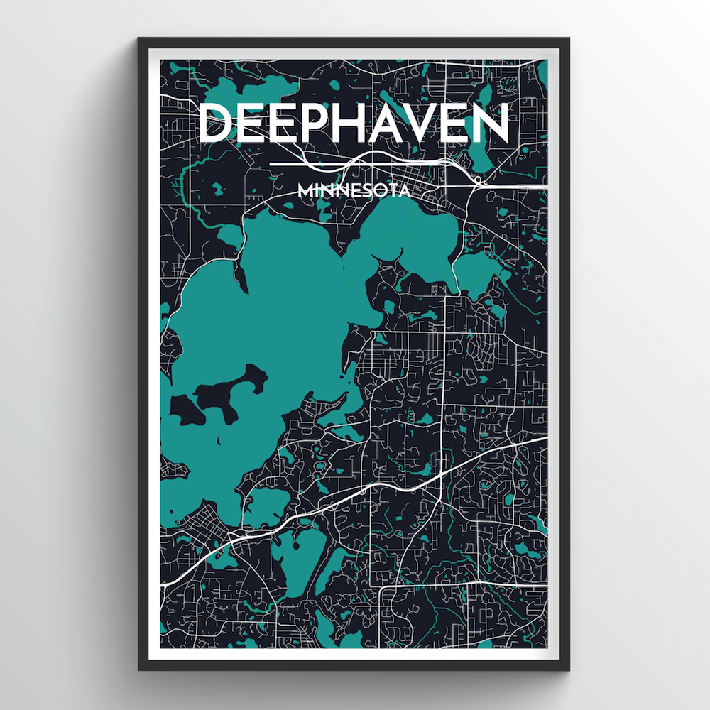 Deephaven Map Art Print - Point Two Design