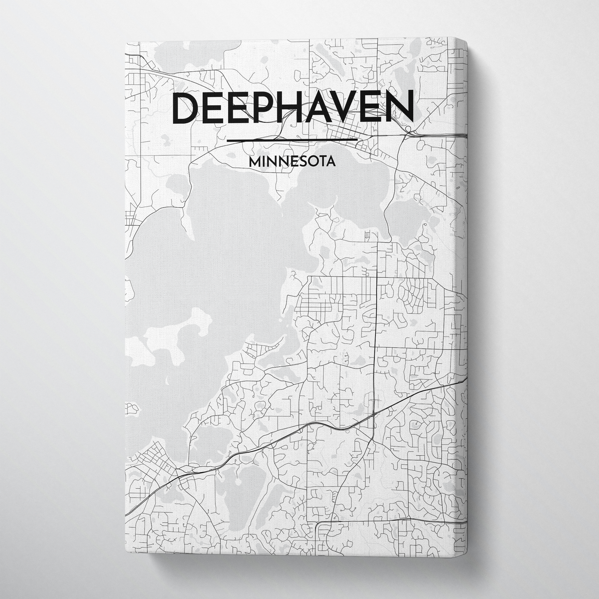 Deephaven Map Canvas Wrap - Point Two Design