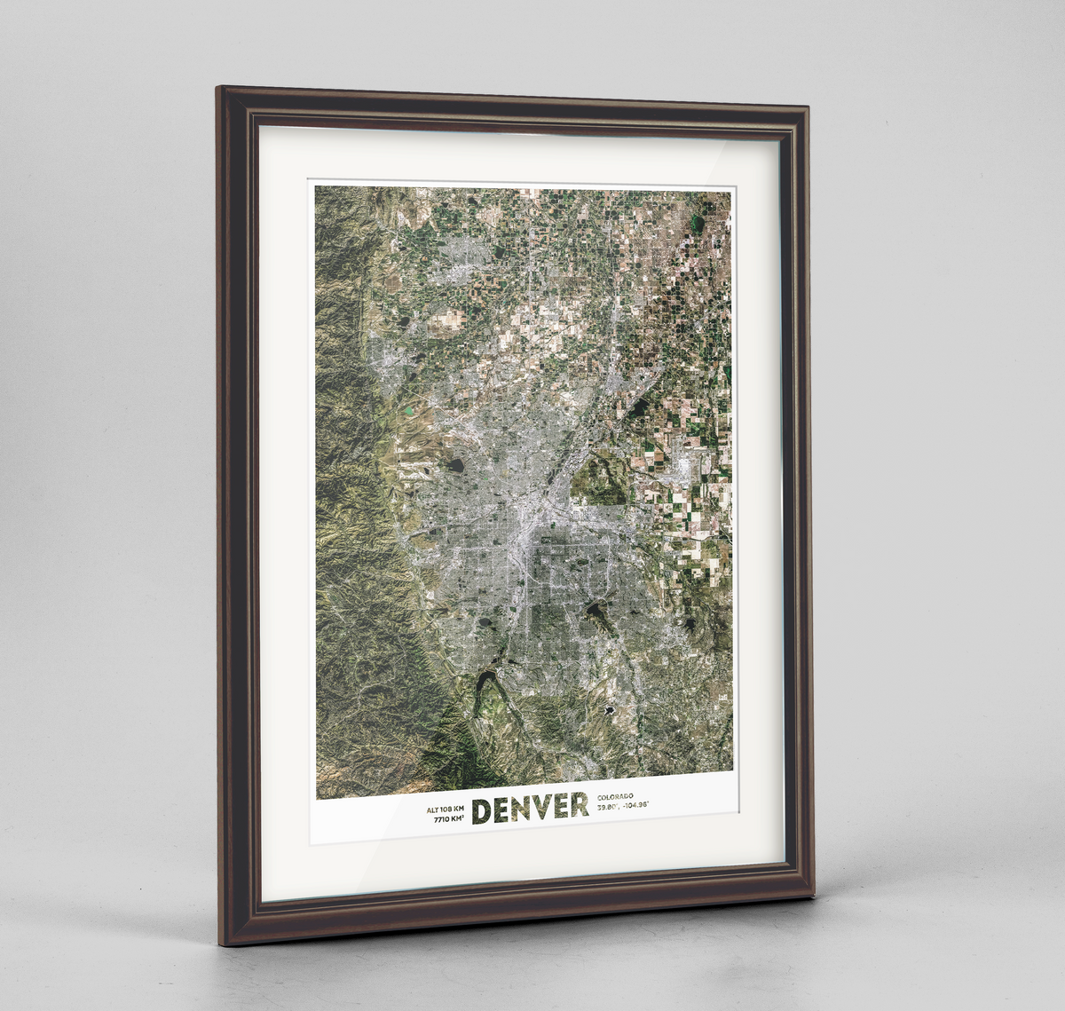 Denver Earth Photography Art Print - Framed