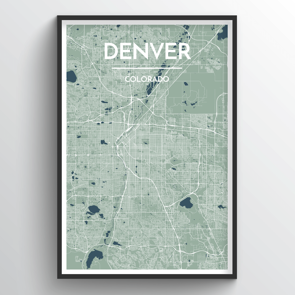 Denver Map Art Print - Point Two Design