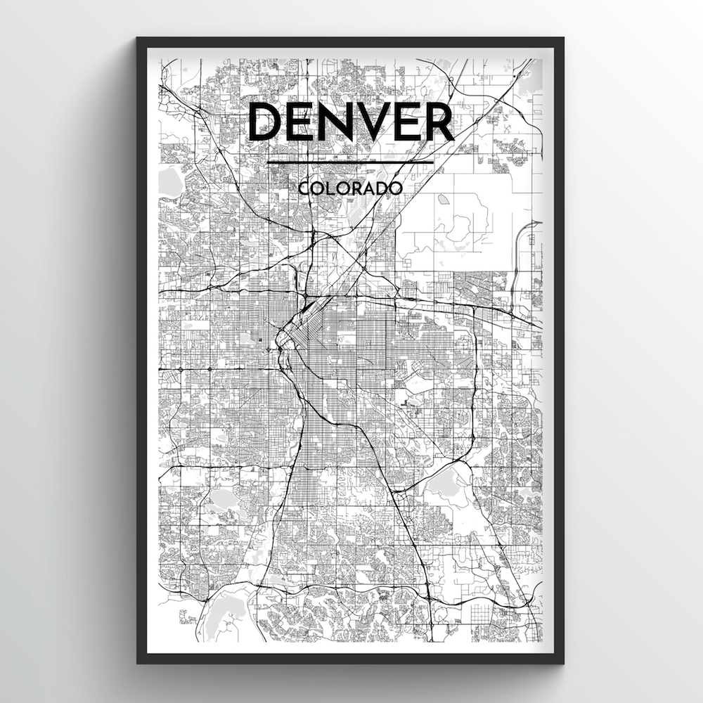 Denver Map Art Print - Point Two Design