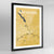 Framed Des Moines Map Art Print - Point Two Design