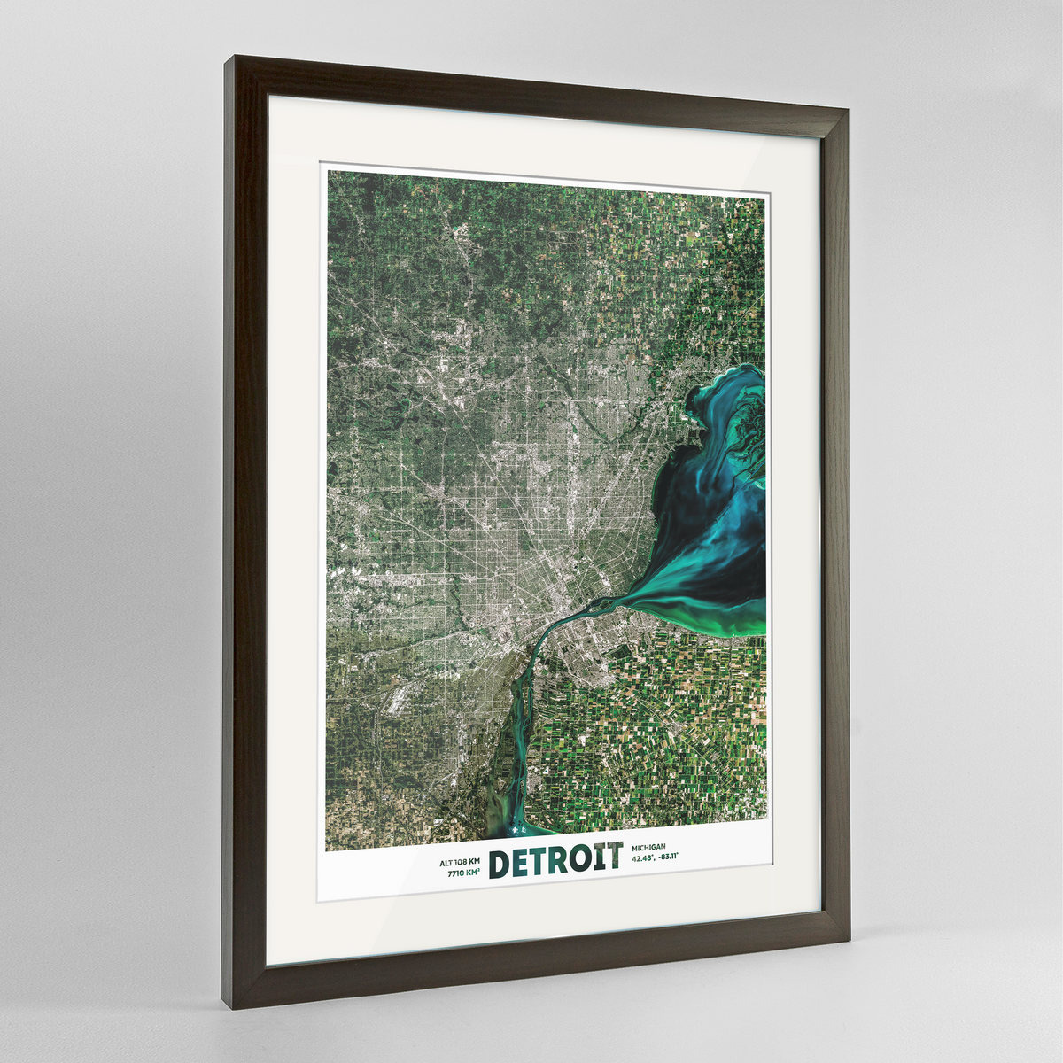 Detroit Earth Photography Art Print - Framed
