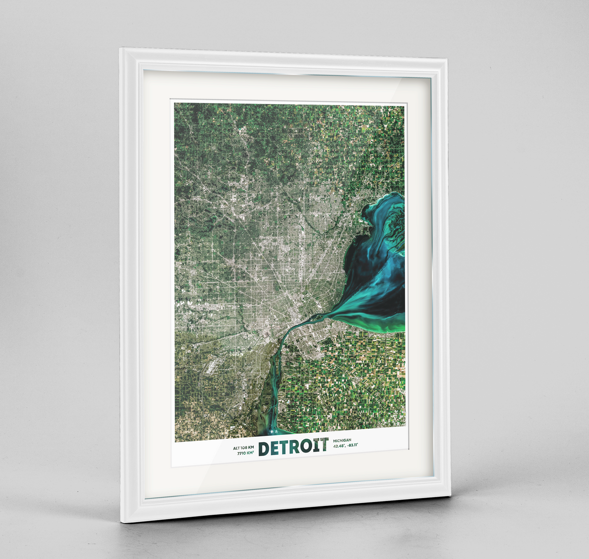 Detroit Earth Photography Art Print - Framed