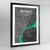 Framed Detroit Map Art Print - Point Two Design