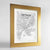 Framed Detroit Map Art Print 24x36" Gold frame Point Two Design Group