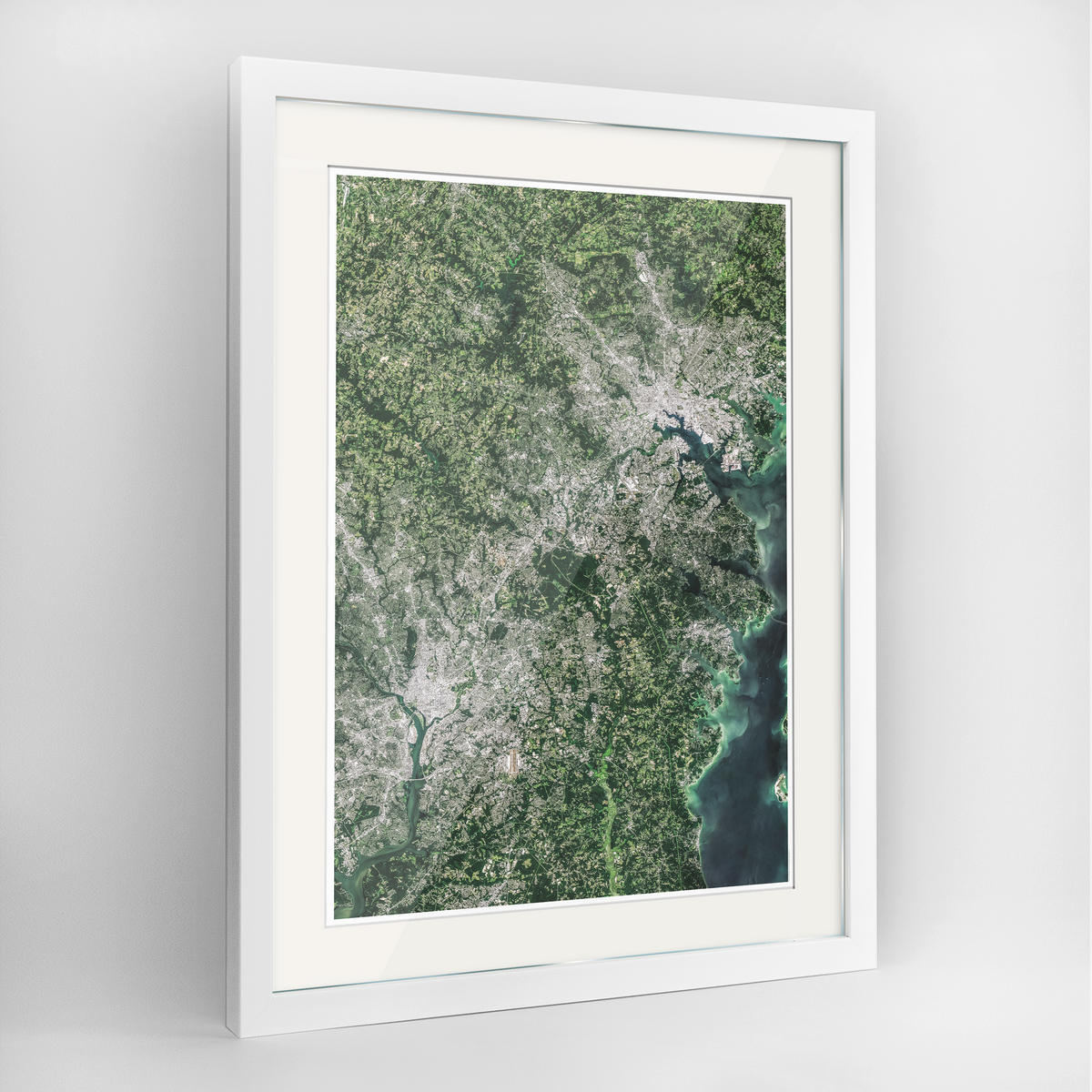 DC/Baltimore Earth Photography Art Print - Framed