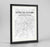 Framed District of Columbia Map Art Print 24x36" Traditional Black frame Point Two Design Group