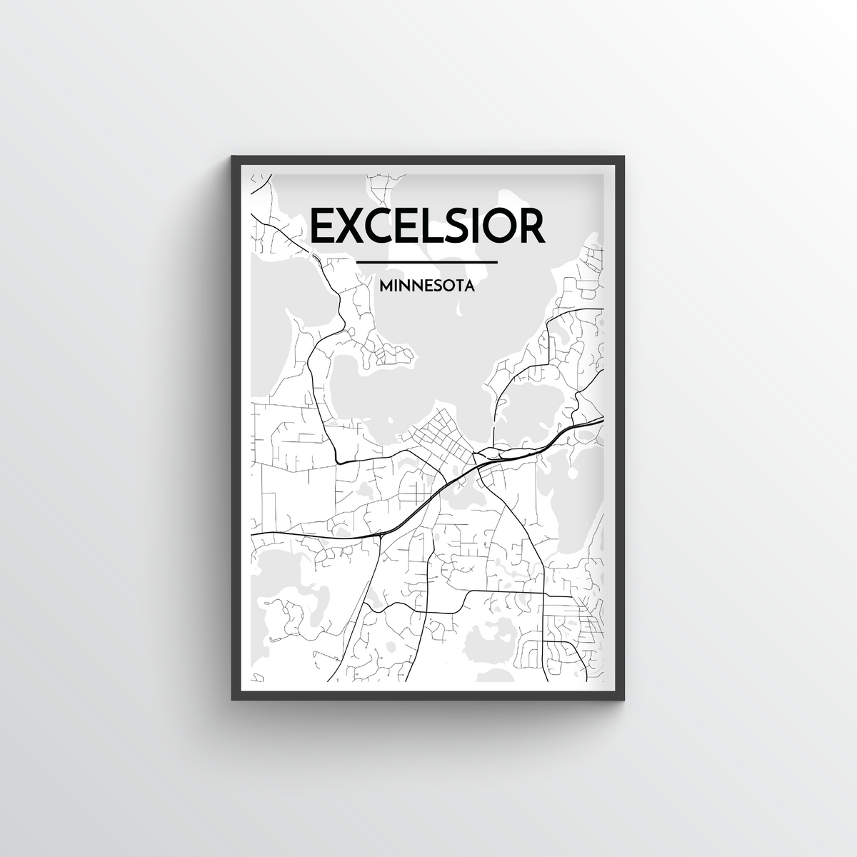 Excelsior Map Art Print - Point Two Design