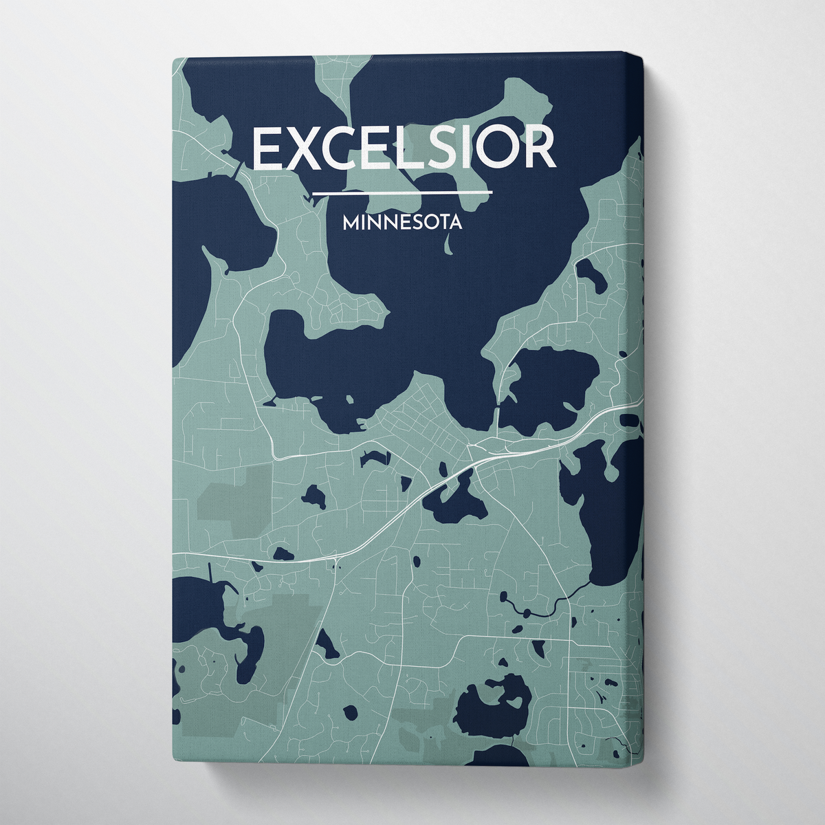 Excelsior Map Canvas Wrap - Point Two Design