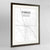 Framed Fargo Map Art Print 24x36" Contemporary Walnut frame Point Two Design Group