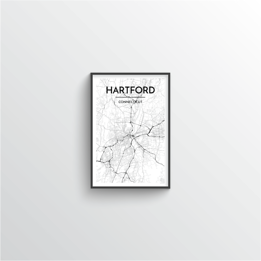 Hartford Map Art Print - Point Two Design