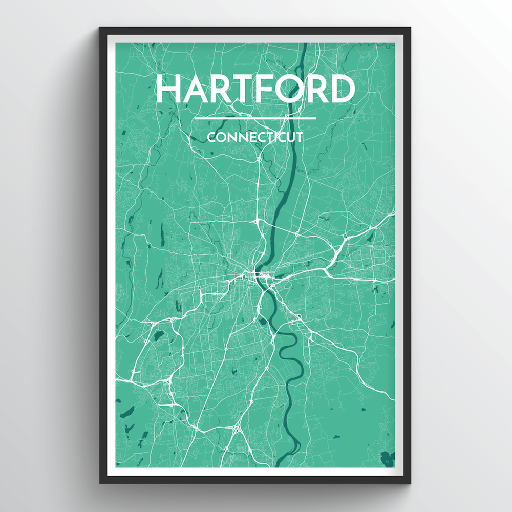 Hartford Map Art Print - Point Two Design