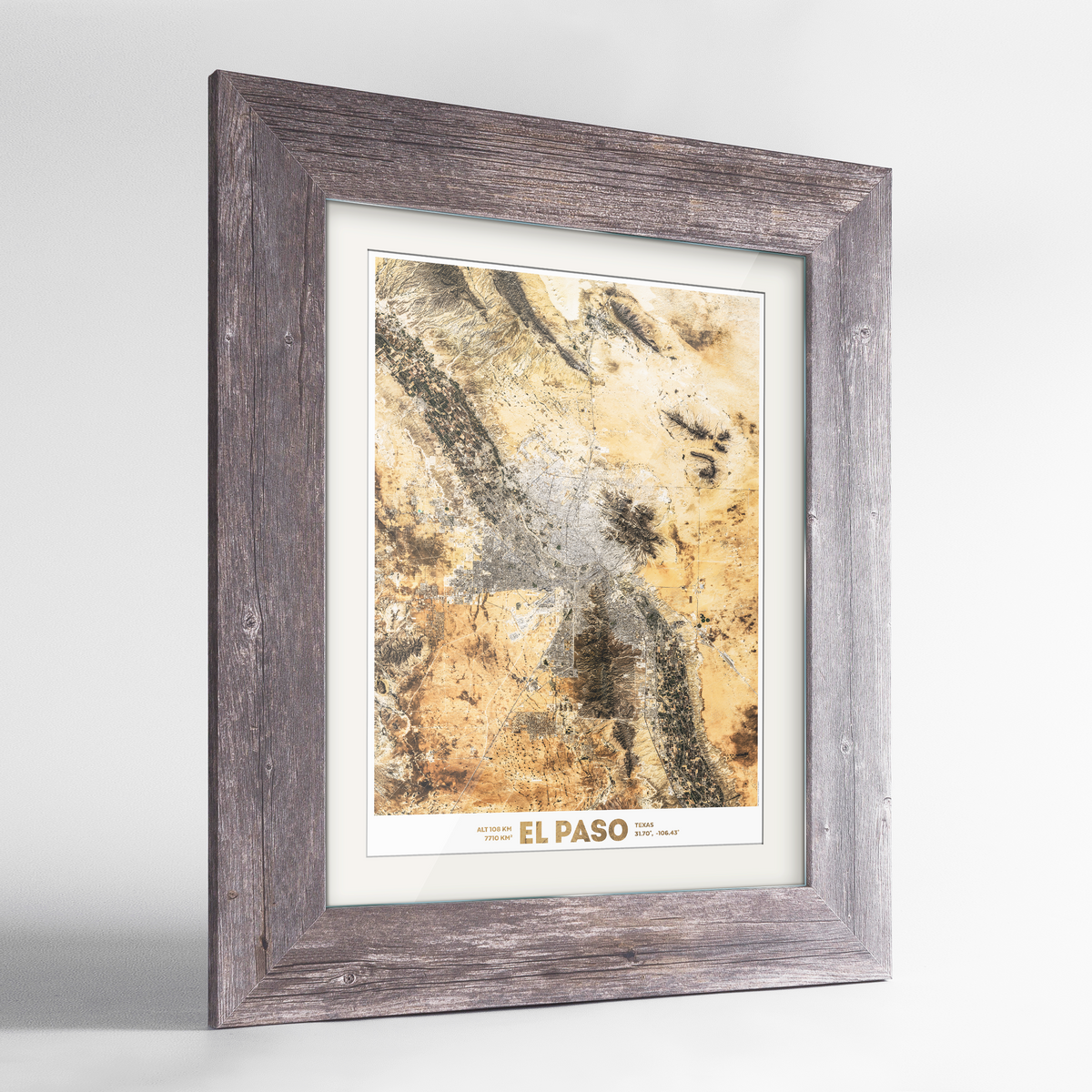El Paso Earth Photography Art Print - Framed