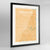 Framed Houston Map Art Print 24x36" Contemporary Black frame Point Two Design Group