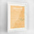 Framed Houston Map Art Print 24x36" Contemporary White frame Point Two Design Group