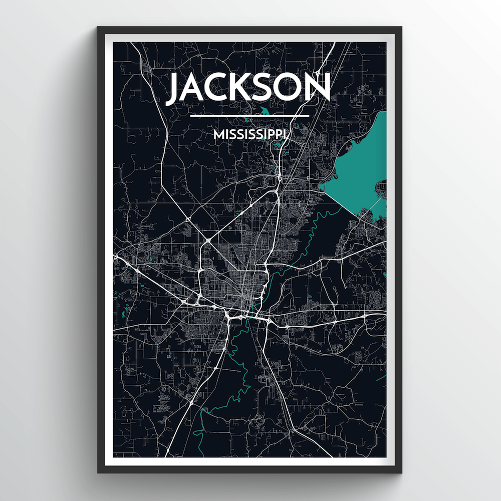 Jackson Map Art Print - Point Two Design