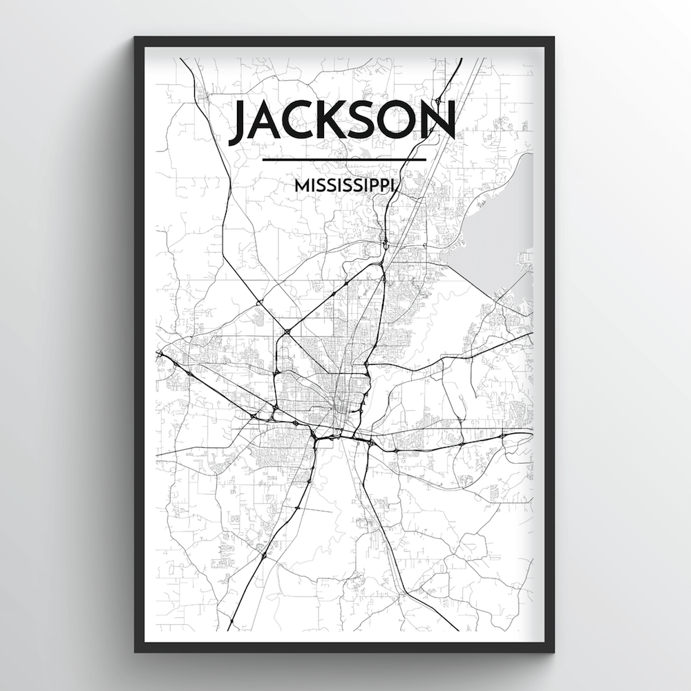 Jackson Map Art Print - Point Two Design