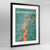 Framed Jacksonville Map Art Print 24x36" Contemporary Black frame Point Two Design Group
