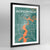Framed Jacksonville City Map Art Print - Point Two Design